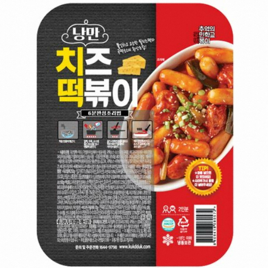 에스제이코레 추억의 국민학교 떡볶이 국떡 낭만 치즈떡볶이 410g (1개)