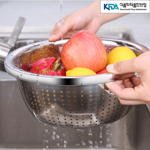 [불명] 쿠킹스 타공 스텐 채반 (30cm)_이미지