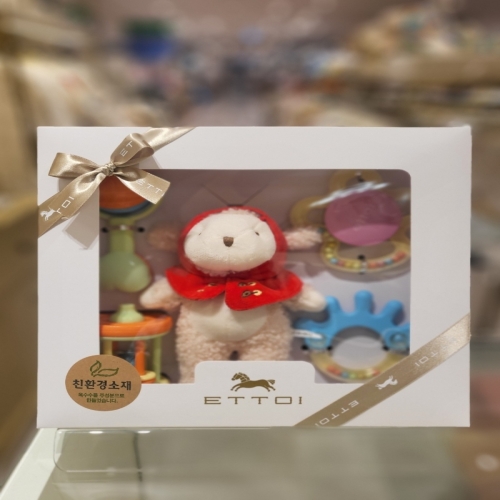 아가방&컴퍼니 에뜨와 HK 출산백일선물 해리친환경딸랑이SET 07R0834052501