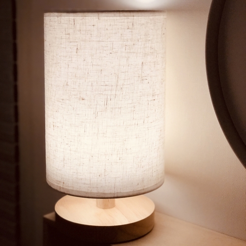 쿠팡 탐사 LED 우드 린넨 스탠드 무드등_이미지