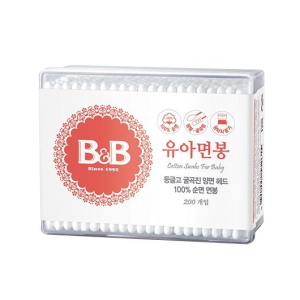 B&B 유아면봉 사각형 200p (3개)_이미지