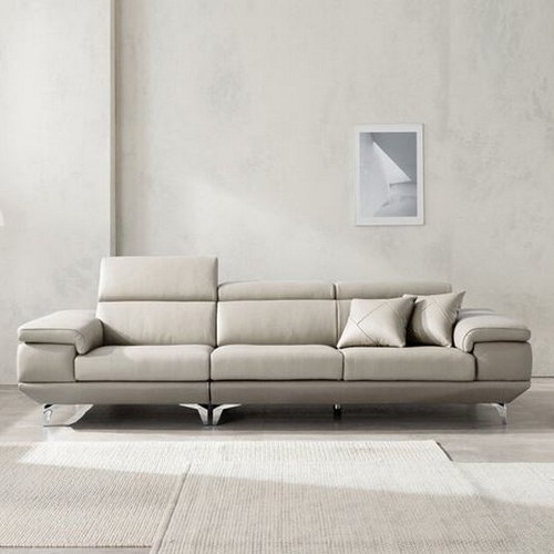 BIF보루네오 디에르 보이시 천연통가죽 소파 4인용 (스툴별도)