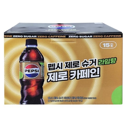 롯데칠성음료 펩시 제로 슈거 라임향 제로 카페인 500ml (15개)_이미지