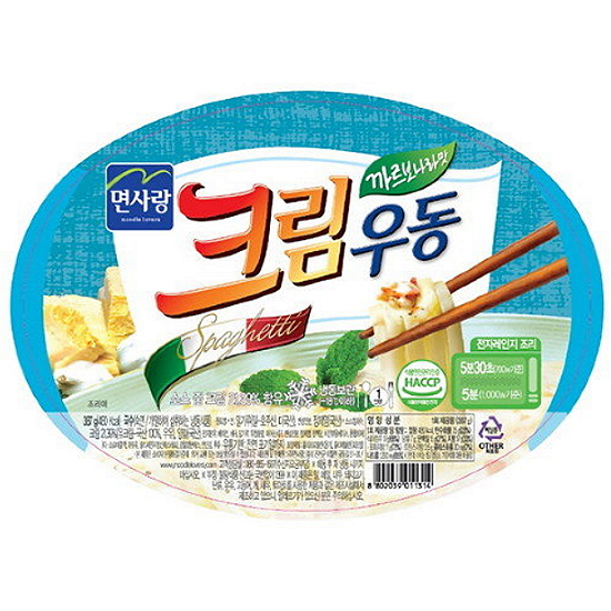 면사랑 크림우동 까르보나라맛 387g (10개)