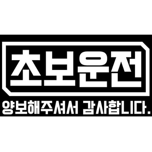 THE ANSWER 05 양보 해 주셔서 감사합니다 초보운전 스티커_이미지