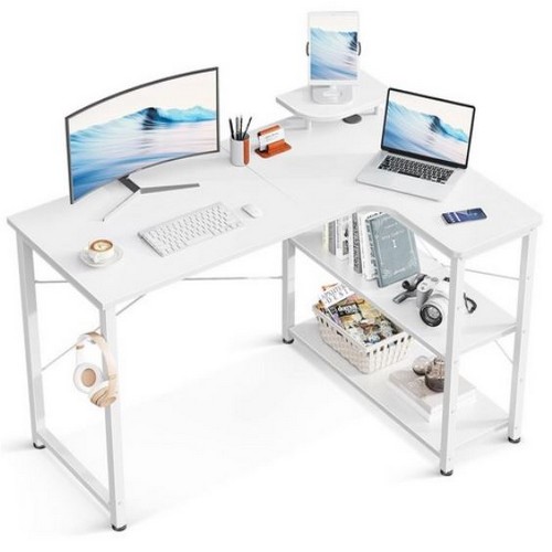 AODK 오른쪽 선반 코너형 컴퓨터 책상 (1100x800)_이미지