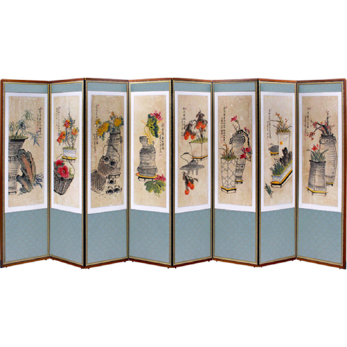 박씨상방 친필 운석 고화 기명화 8폭병풍_이미지