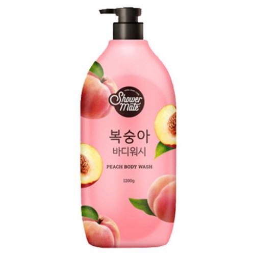애경 샤워메이트 내추럴 바디워시 복숭아(구) 1200g (2개)