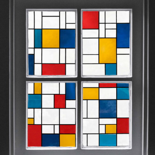 시트나라 레트로 시트지 몬드리안 (1장, 67.5cm x 1m)_이미지