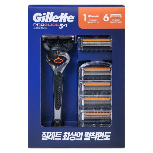질레트 리뉴얼 퓨전 프로글라이드 플렉스볼 매뉴얼 + 면도날 (면도기1개+날5개)