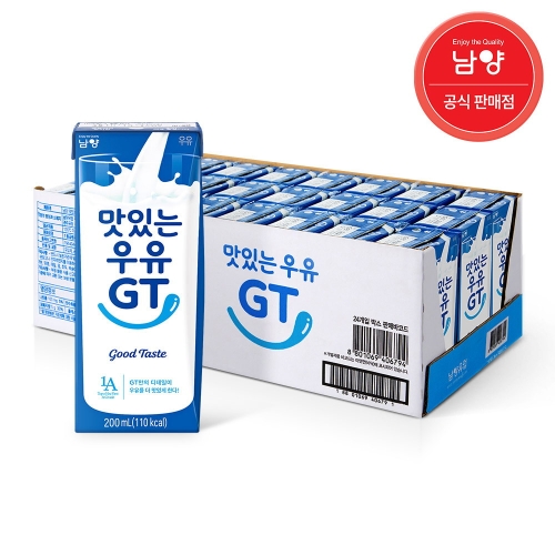 맛있는우유GT 화이트 우유 180mlx24팩