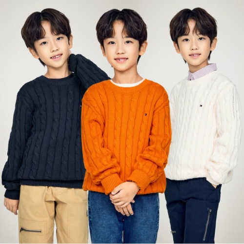 타미힐피거 키즈 공용 에센셜 케이블 스웨터 BB T42E7WWO220BT1 C1O DW5 SFO Z00