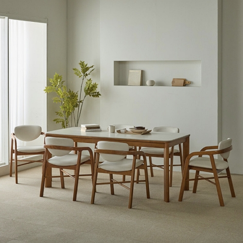 루토 세라믹 원목 식탁 1800