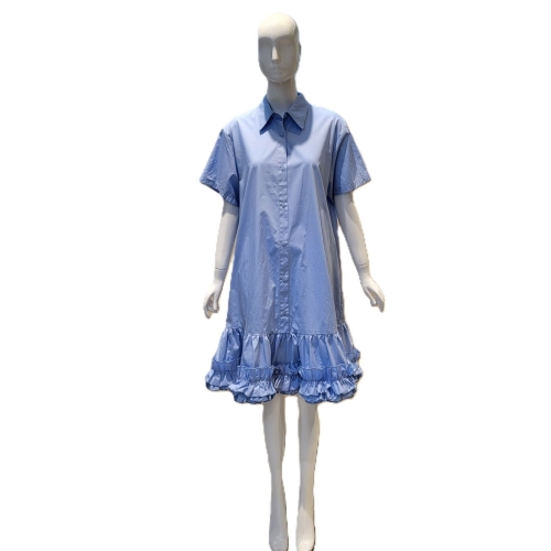 한국월드패션 오조크 밑단 프릴 썸머 미니원피스 FOTMCOV536P