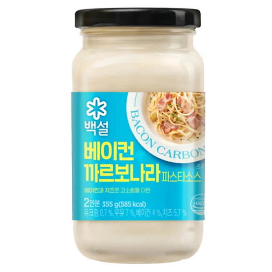 백설 베이컨 까르보나라 파스타소스 355g (1개)