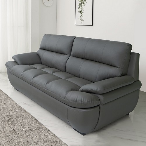 세계로가구 아론 가죽 소파 3인용 (스툴별도)