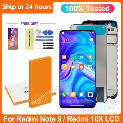 Redmi Note 9 용 6.53 LCD 10X 4G M2003J15SG 디스플레이 부품 화면 교체 03 Black No..