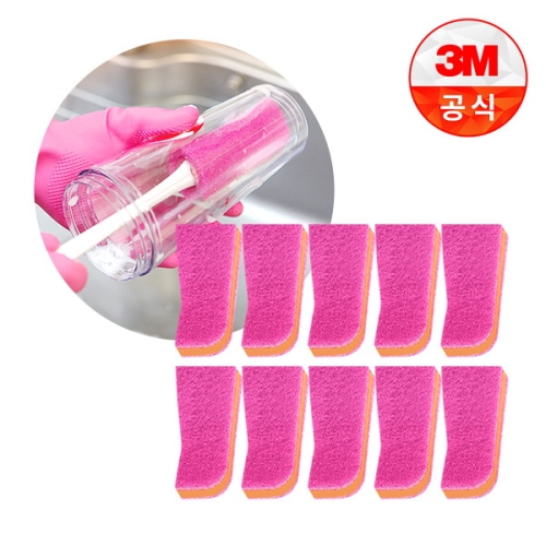 3M 스카치브라이트 보틀 수세미 리필 플라스틱용 1매 (10개(10매))_이미지
