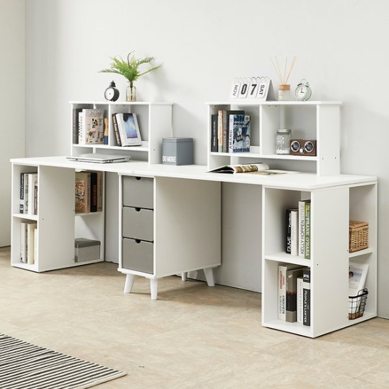 힘찬리빙 아담 선반 책장 책상 (2400x600)_이미지