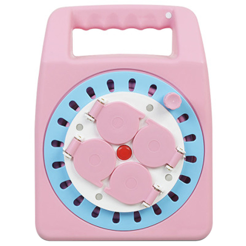 러그박스 4구 캡형 캠핑릴선 핑크 (20m)_이미지