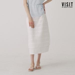 비지트인뉴욕 레이어드 슬릿 스커트 VB6SRF1_이미지