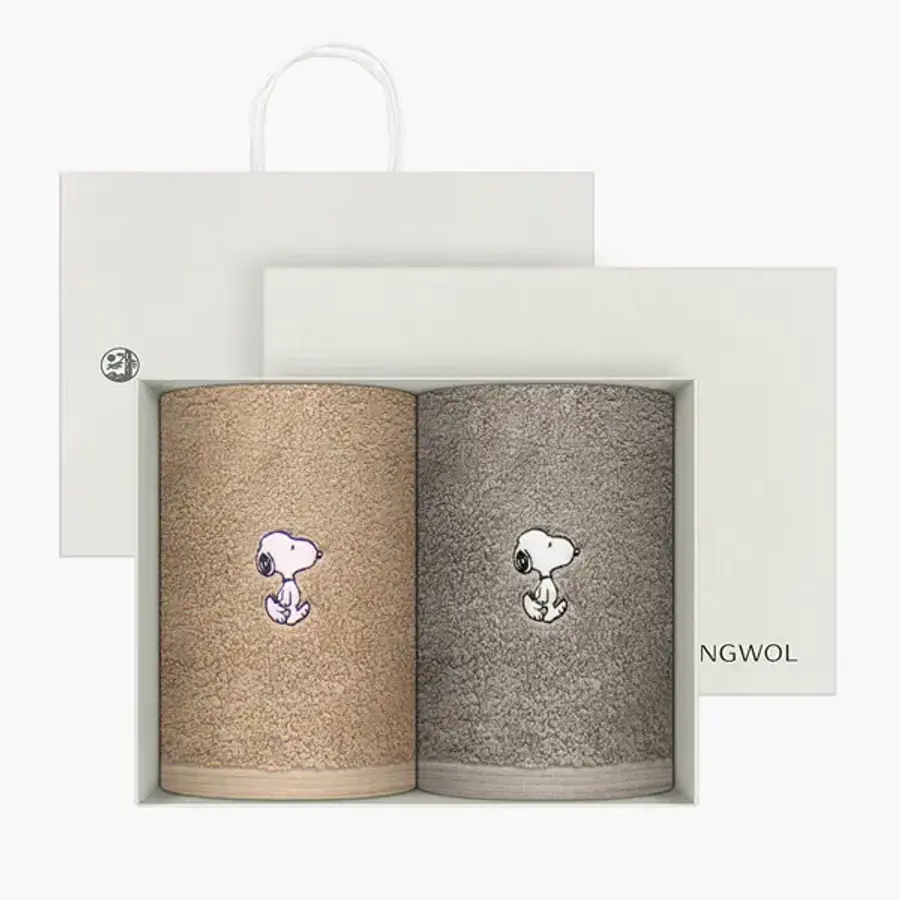 송월타월 스누피 리버40 선물세트 (2장)