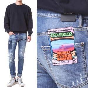 디스퀘어드2 품 디스퀘어드 하와이언 서핑 일러스트 패치 멀티디스