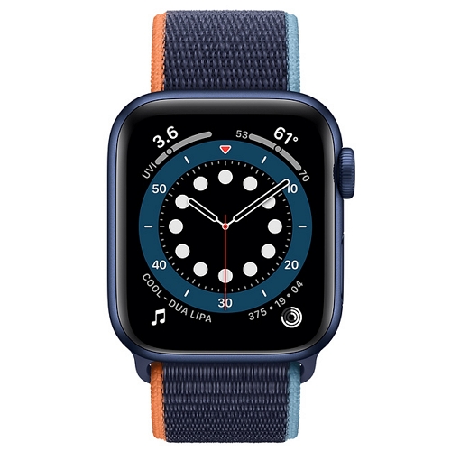 APPLE 워치 시리즈6 44mm 블루 알루미늄 (스포츠루프)