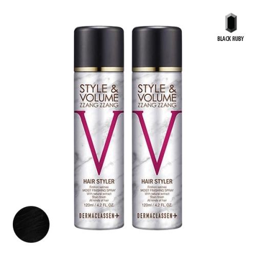 더마클라센 스타일앤 볼륨짱짱 흑채 스프레이 블랙 120ml (2개)
