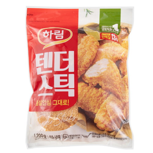 하림 텐더스틱 1.2kg이미지입니다. 누르면 해당 게시물로 새창이동합니다.