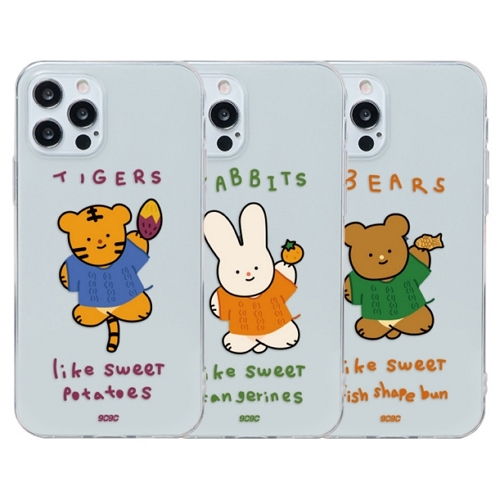 아이폰14 프로 맥스 9C9C 겨울 간식 냠냠 클리어 케이스