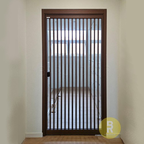 바른사람 바른도어 초슬림유압 간살형 투명강화유리 싱글스윙중문 (~1.3m)