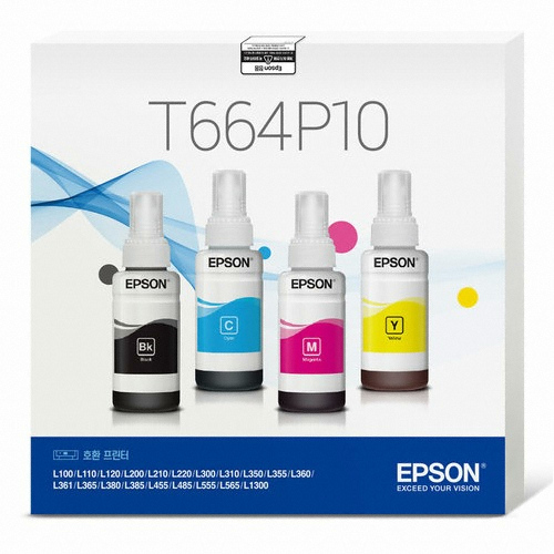 Epson 정품 T664P10 4색 세트이미지입니다. 누르면 해당 게시물로 새창이동합니다.
