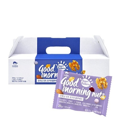 굿모닝너츠 하루한줌견과 블루베리요거트 25개입