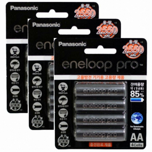 파나소닉 에네루프 프로 니켈수소 AA (12개)_이미지