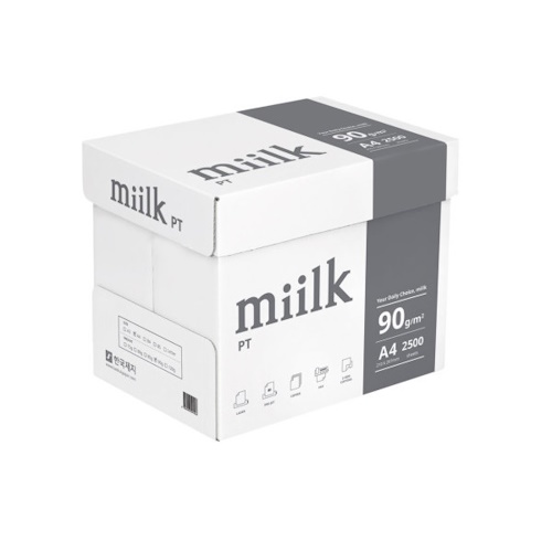 한국제지 밀크 PT 복사용지 A4 90g (2,500매)