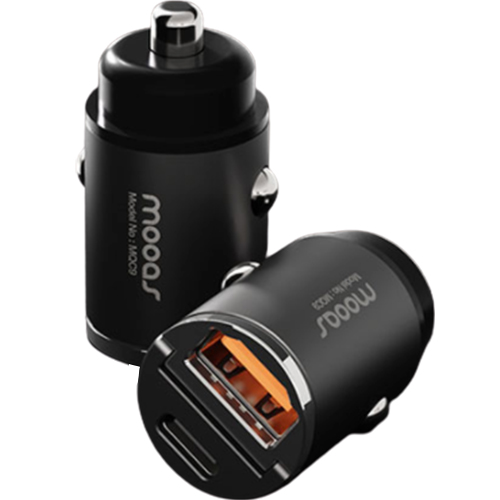 무아스 PD PPS 30W 초미니 듀얼 시거잭 차량용 고속충전기 MQC9_이미지