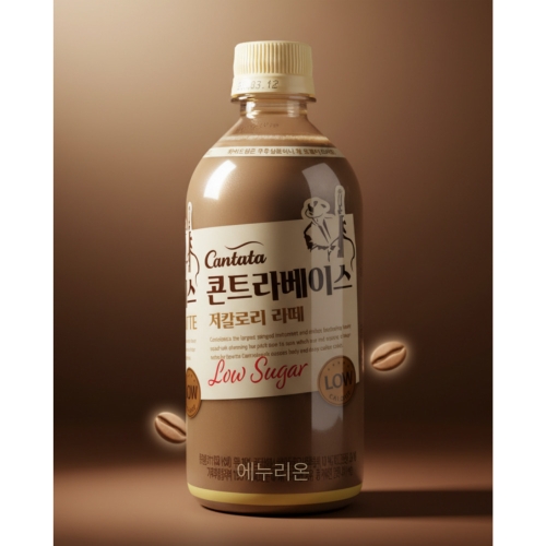 롯데칠성음료 칸타타 콘트라베이스 저칼로리라떼 500ml (1개)