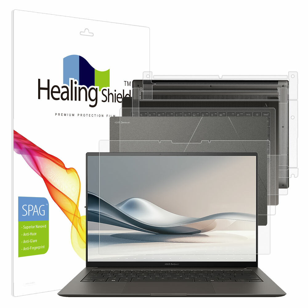 폰트리 힐링쉴드 ASUS 젠북 S 14 UX5406SA 슈페리어 저반사 (액정보호필름 + 외부보호필름 3종 세트)_이미지