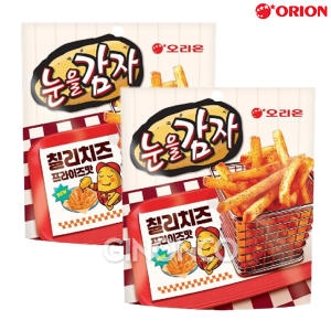 오리온 눈을감자 칠리치즈 프라이즈맛 96g (2개)_이미지