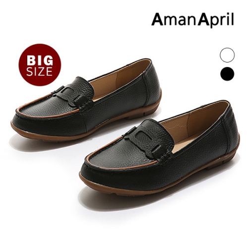 셀러허브 빅사이즈 발등장식 가죽 여성 로퍼 SSL43857BAO 셀러허브