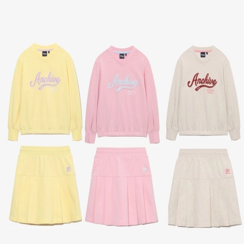 휠라키즈 FILA KIDS 여아 스커트 셋업-FK253FS07G004_이미지