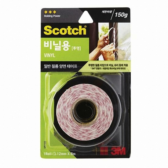 3M 비닐용 투명 양면테이프 VN180 (12mm x 8m)_이미지