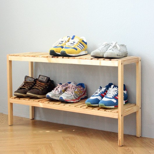 가쯔  심플 2단 신발 정리대 대형 900