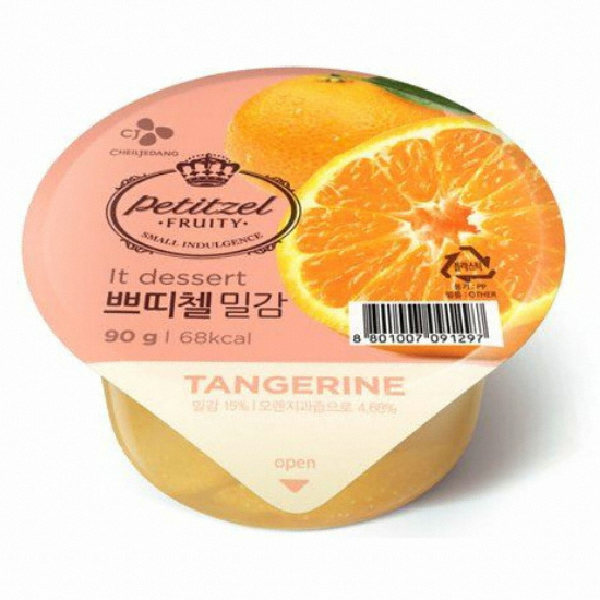 CJ제일제당 쁘띠첼 과일젤리 밀감 90g (10개)_이미지