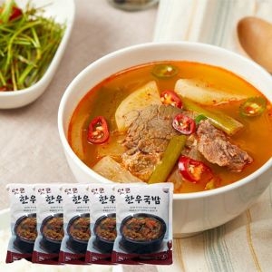농우 바르담 얼큰한우국밥 600g 5개 세트_이미지