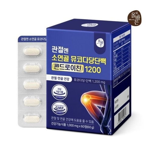 올바른 관절엔 소연골 뮤코다당단백 콘드로이친 1200 1000mg 60정 (5개)_이미지