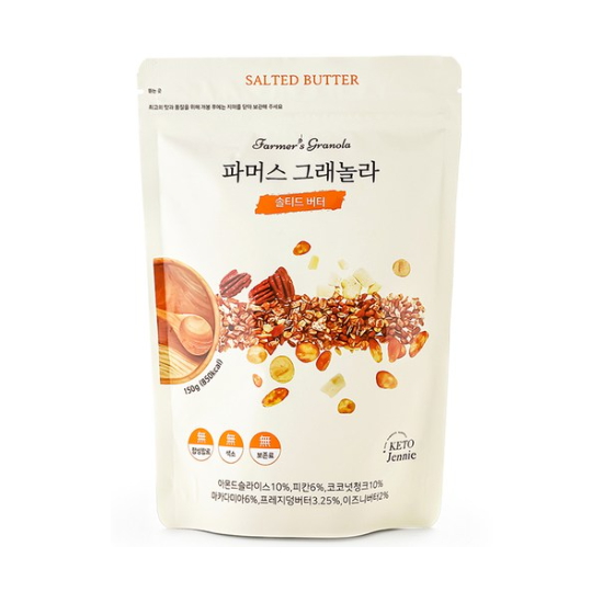 키토제니 파머스그래놀라 솔티드 버터 150g이미지입니다. 누르면 해당 게시물로 새창이동합니다.
