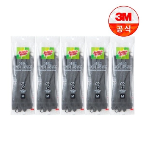 3M 스카치브라이트 고리형 그레이 고무장갑 (중)