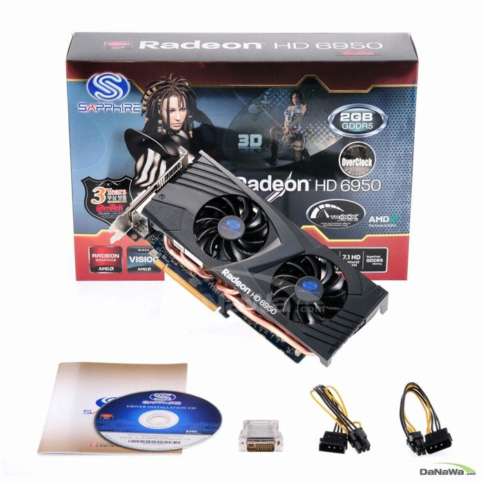 SAPPHIRE 라데온 HD 6950 D5 2GB Dual FAN_이미지